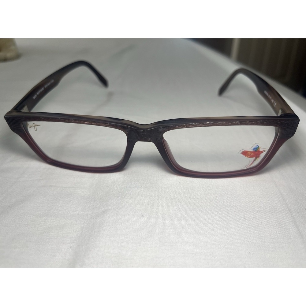NEW Maui Jim MJO2120-25D Brown Red Woodgrain Eyeglasses  57-17-145 Italy